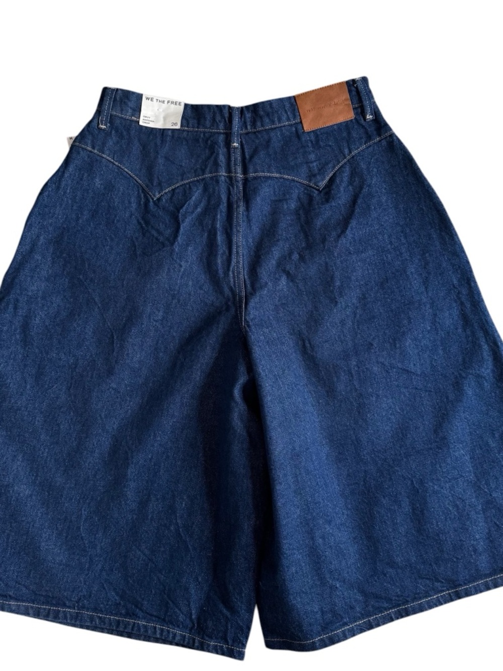 We The Free x Free People Women's Dk Wash Crvy Antonia Crop Culotte Jeans 26 - Picture 3 of 8